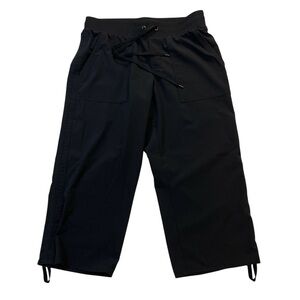 Khakis & Co. Capri Pants, Drawstring Waist, Adustible Cinch Hem, Black, Size 8